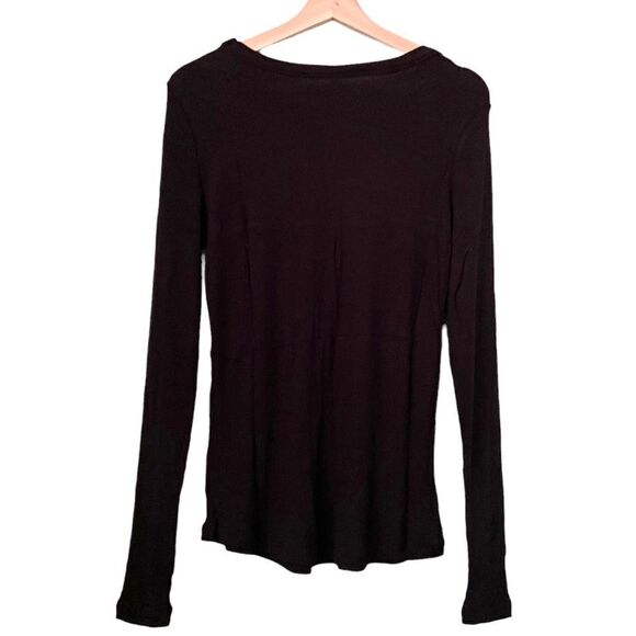 NWT Bp. Black Long Sleeve Rib T-Shirt in Size Extra Large - Picture 6 of 8